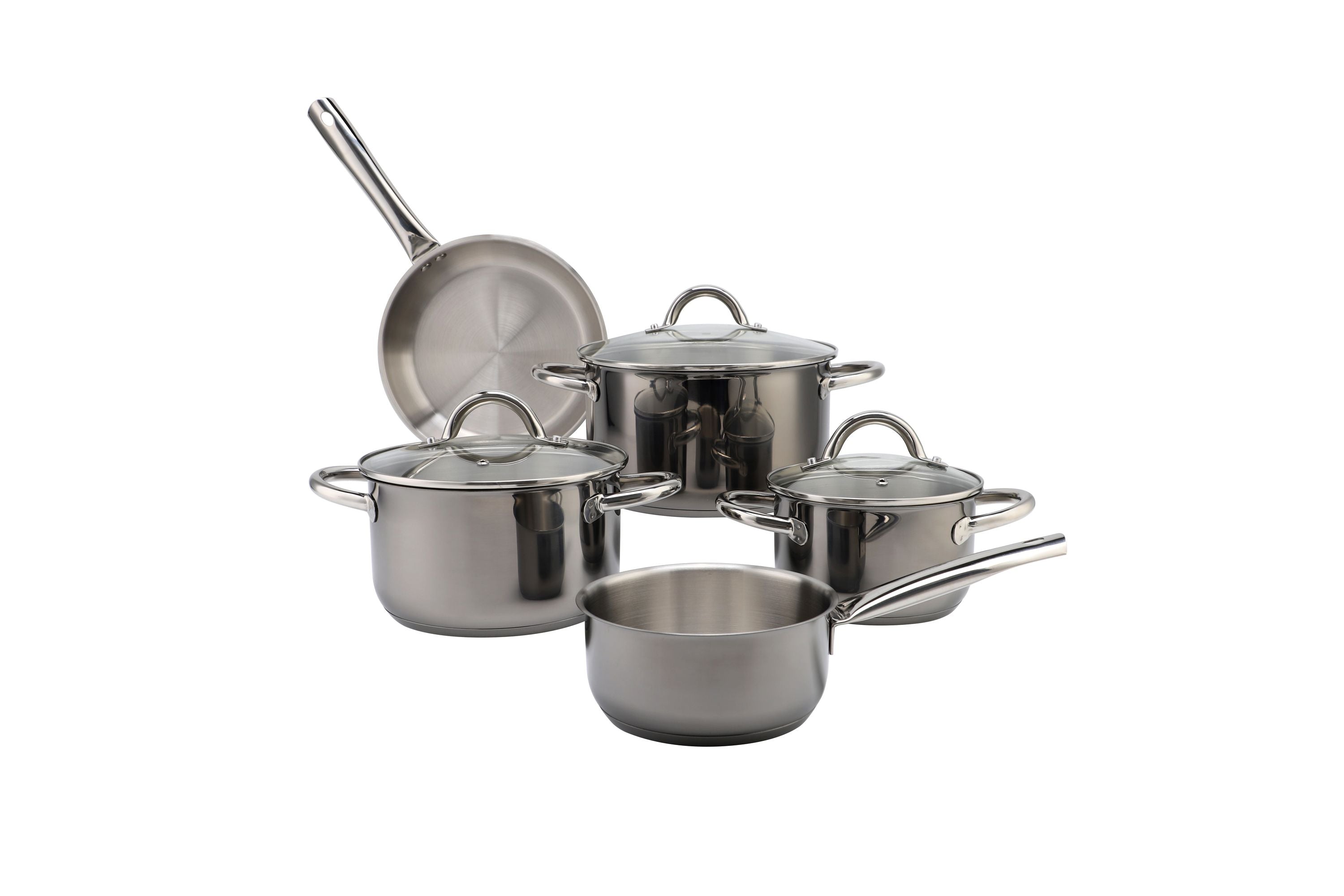 ECHTWERK Induktion Kochtopf-Set aus hochwertigem Edelstahl Schwarz