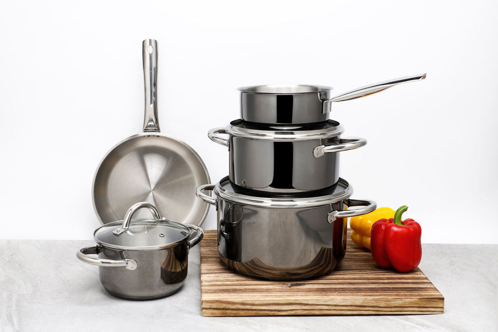 ECHTWERK Induktion Kochtopf-Set aus hochwertigem Edelstahl Schwarz