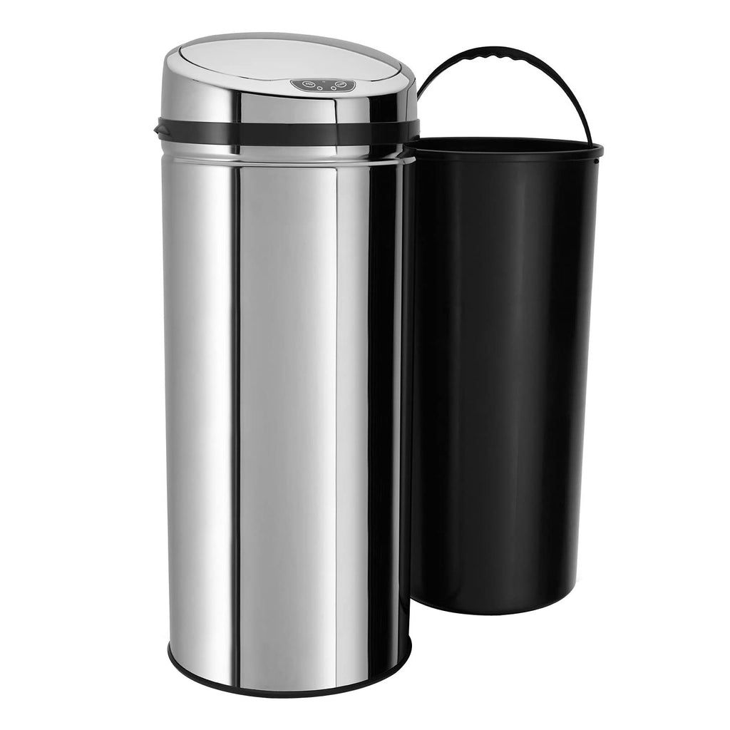 ECHTWERK Abfalleimer Mülleimer mit Sensor INOX aus Edelstahl 42 Liter