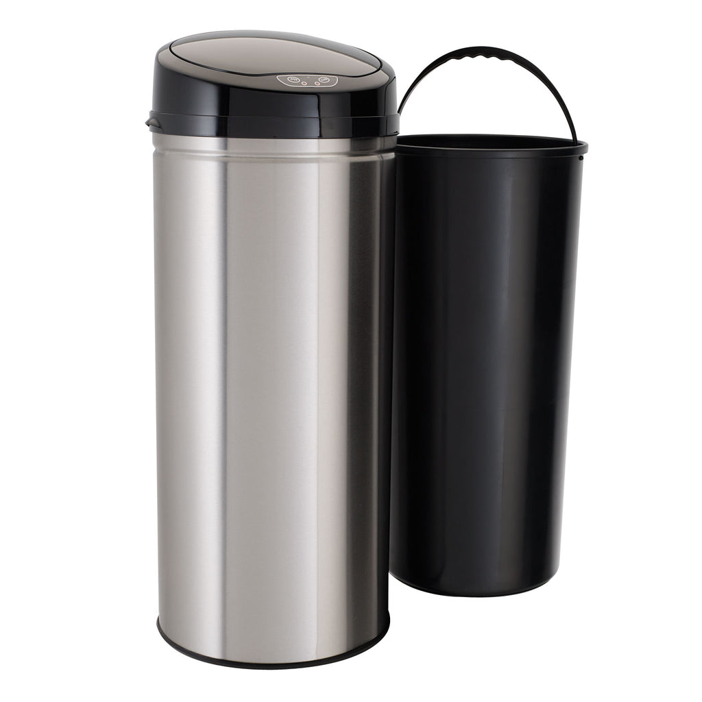 ECHTWERK Abfalleimer Mülleimer mit Sensor INOX aus Edelstahl 42 Liter