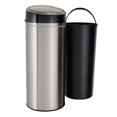 ECHTWERK Abfalleimer Mülleimer mit Sensor INOX aus Edelstahl 42 Liter