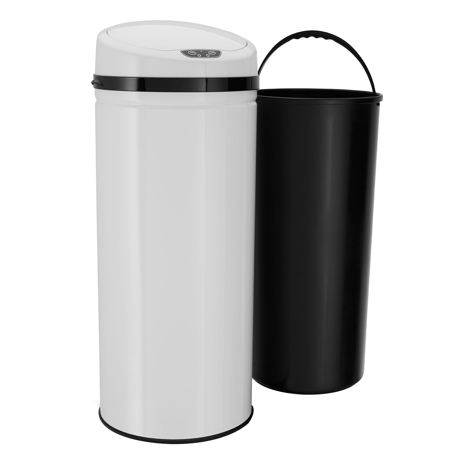 ECHTWERK Abfalleimer Mülleimer mit Sensor Weiß aus Edelstahl 42 Liter