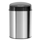 ECHTWERK Büro-/Bad-/Kosmetikabfalleimer Schwarz aus Edelstahl 9 Liter mit Sensor
