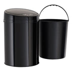 ECHTWERK Büro-/Bad-/Kosmetikabfalleimer Schwarz aus Edelstahl 9 Liter mit Sensor