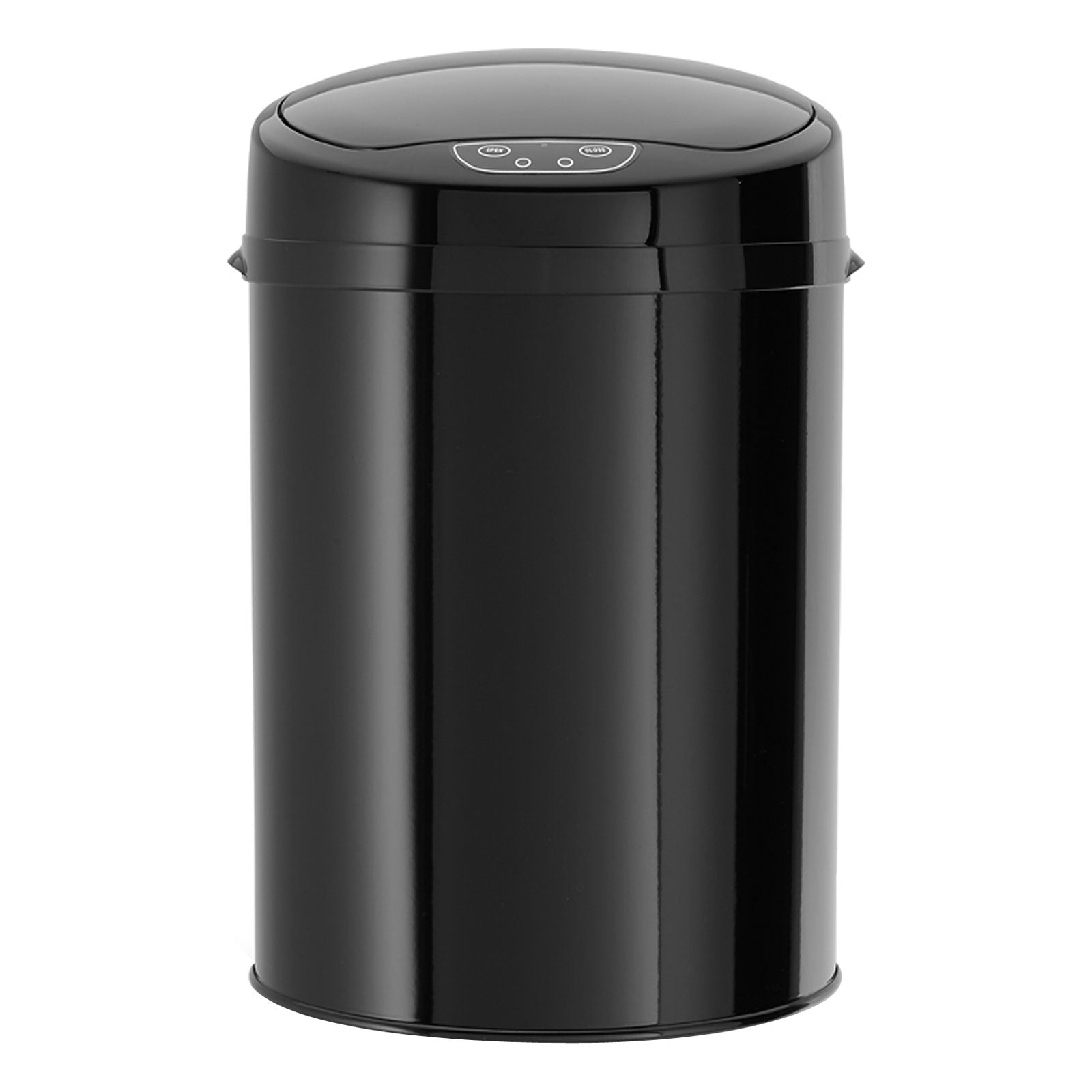 ECHTWERK Büro-/Bad-/Kosmetikabfalleimer Schwarz aus Edelstahl 9 Liter mit Sensor
