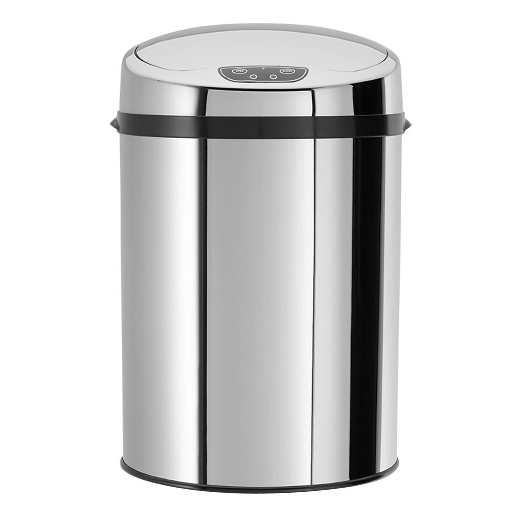 ECHTWERK Büro-/Bad-/Kosmetikabfalleimer INOX aus Edelstahl 9 Liter mit Sensor