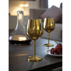 ECHTWERK bruchsichere Weingläser/Weinkelche aus Edelstahl 2-tlg. 0,5 L Gold