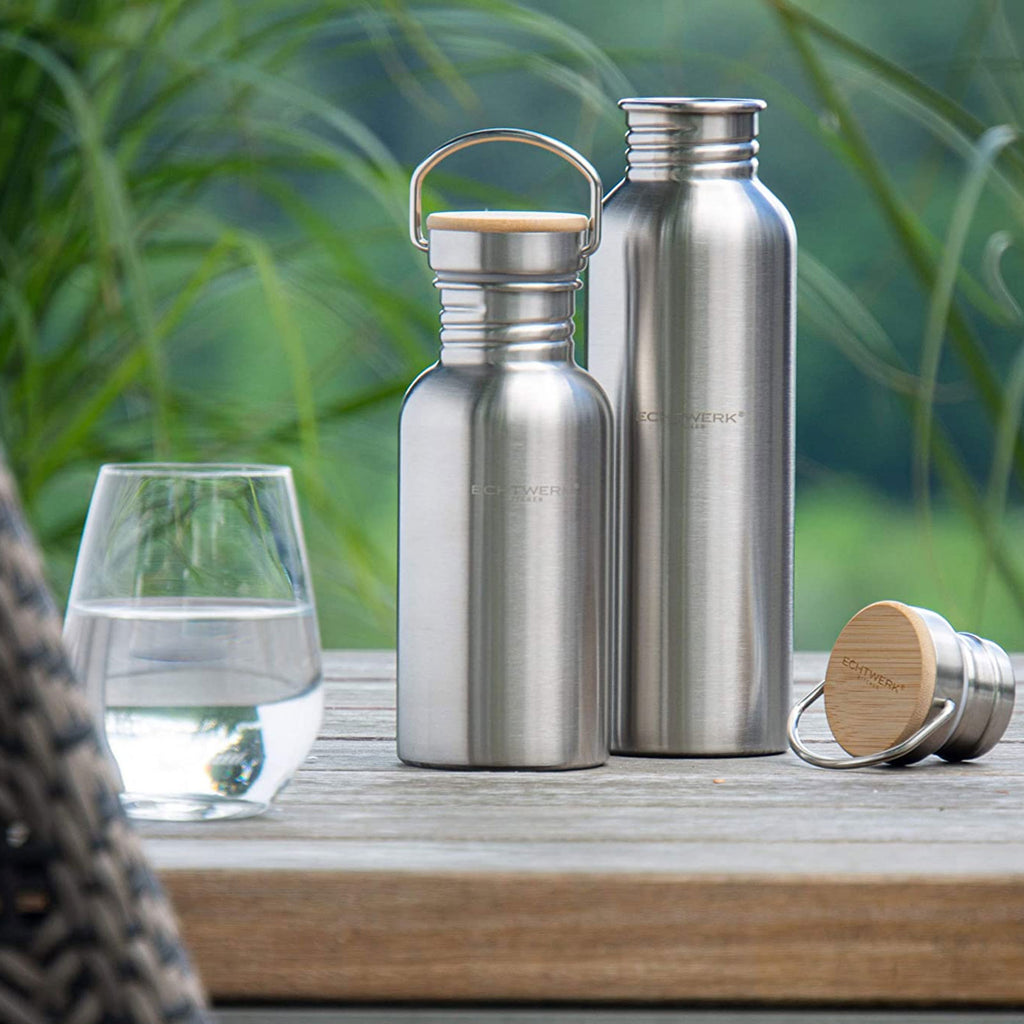 ECHTWERK Praktische Trinkflasche aus Edelstahl 750 ml
