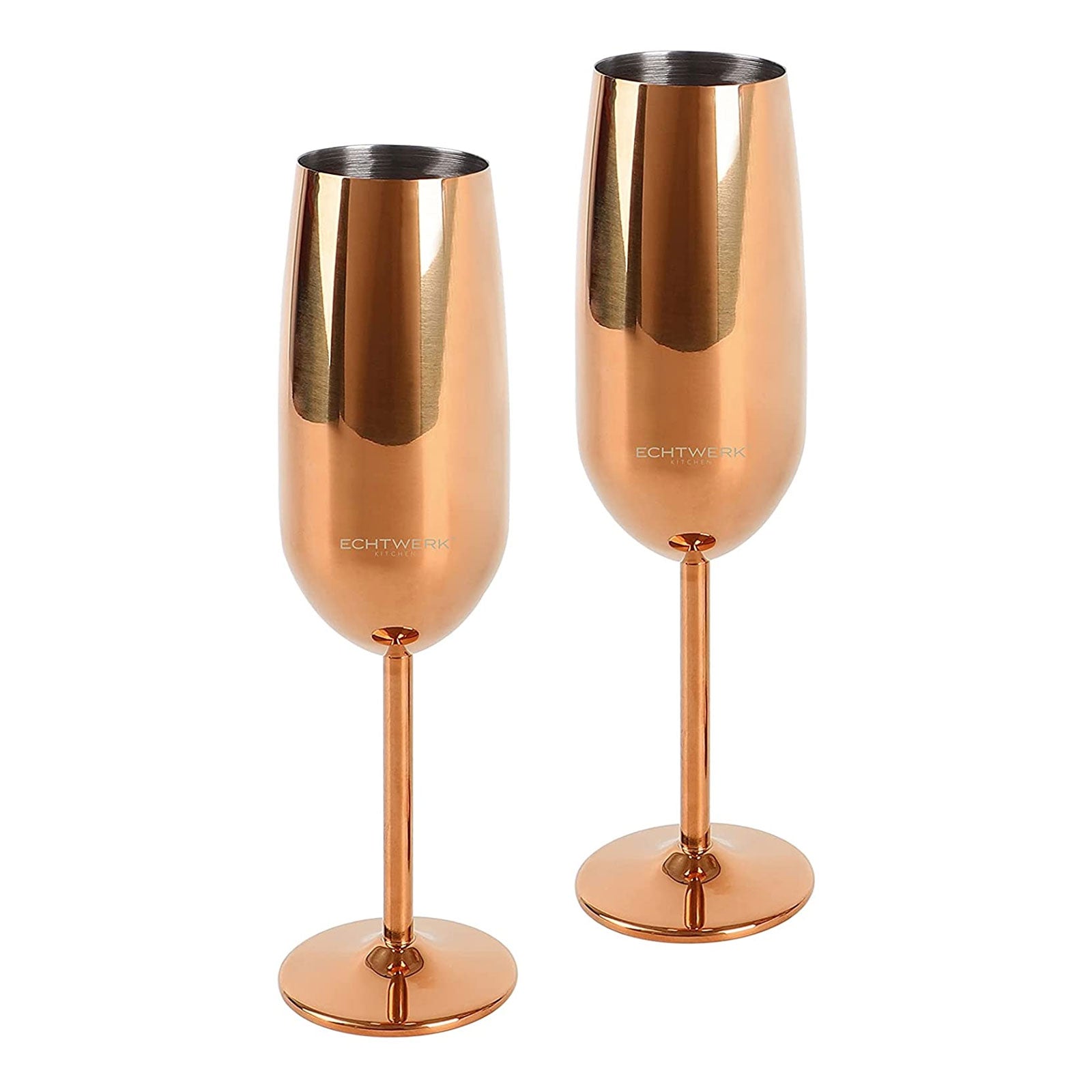 ECHTWERK Sektglas Champagnerglas Kupfer aus Edelstahl 250 ml