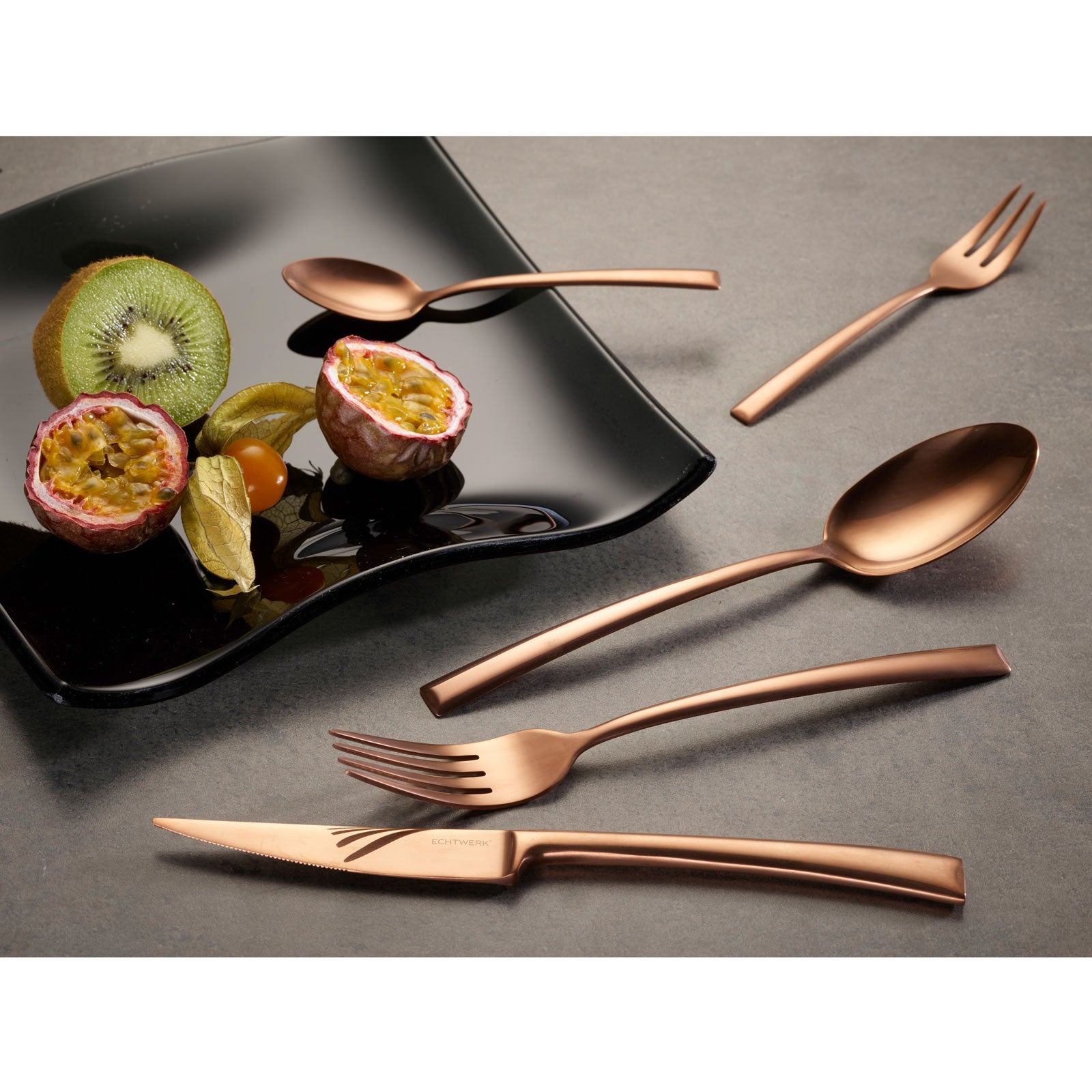 ECHTWERK Tafelbesteck Avelino/Shiny-Bronze Edition aus Edelstahl
