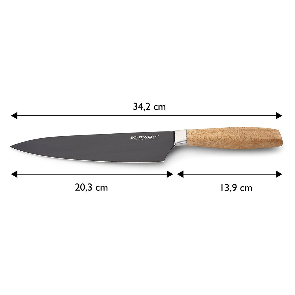 ECHTWERK Kochmesser aus hochwertigem Stahl Schwarz
