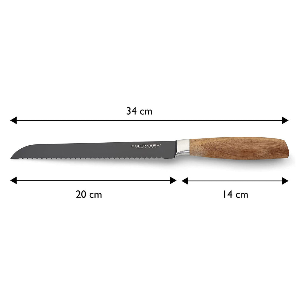 ECHTWERK Brotmesser Black-Edition Schwarz aus Edelstahl