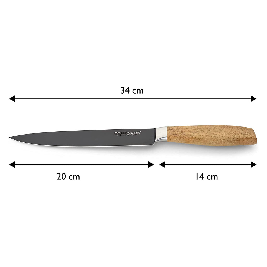 ECHTWERK Schinkenmesser aus hochwertigem Stahl Schwarz