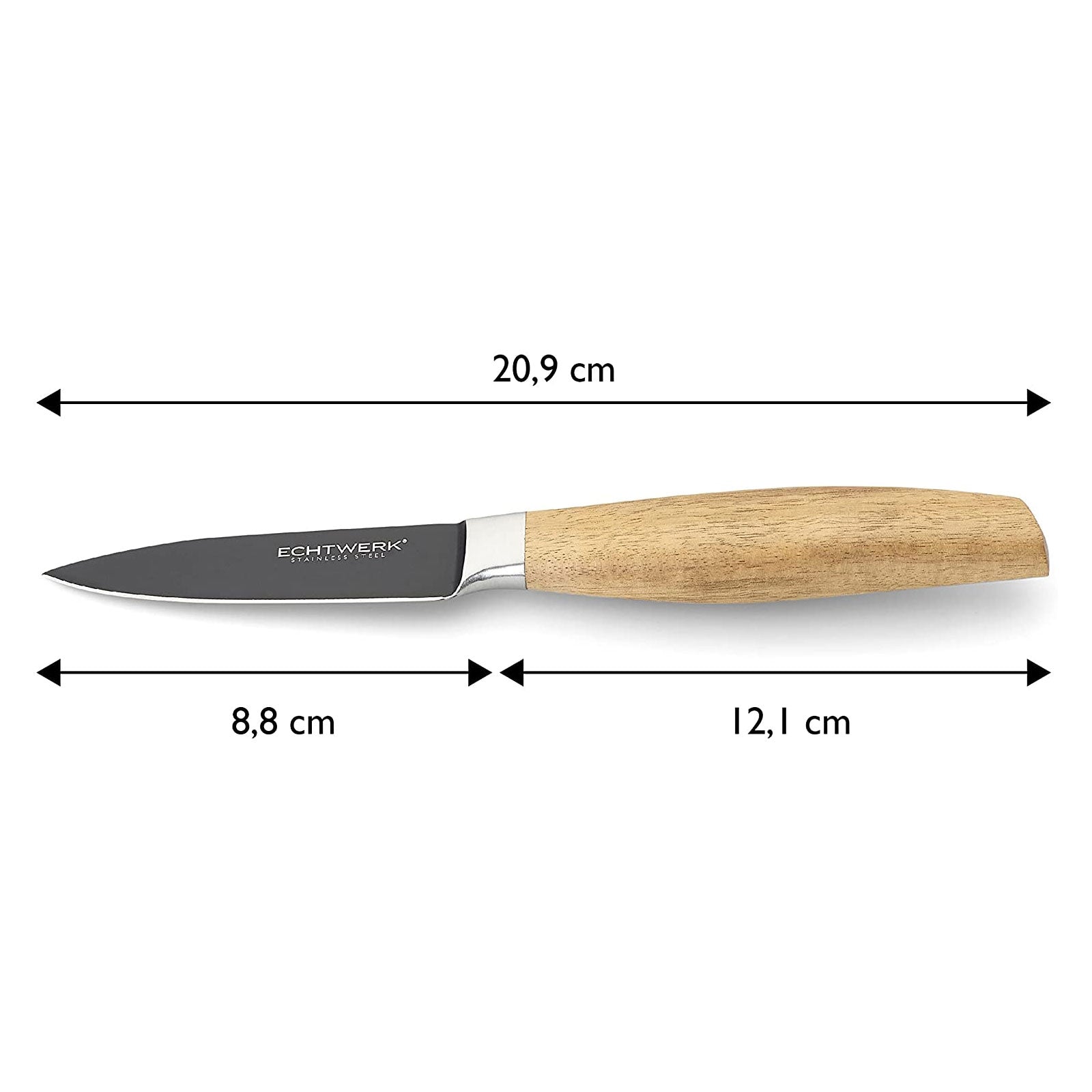 ECHTWERK Schälmesser aus hochwertigem Stahl Schwarz