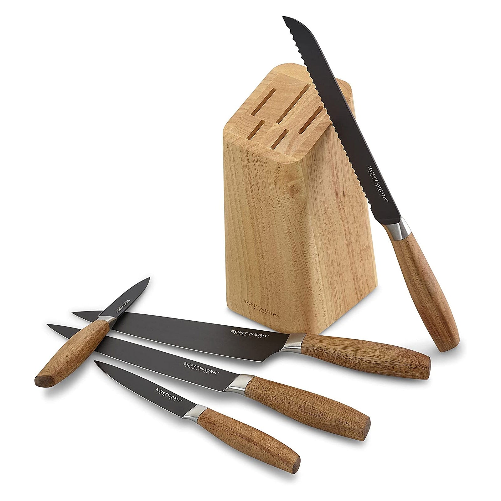ECHTWERK Küchenmesser Set aus hochwertigem Stahl Schwarz