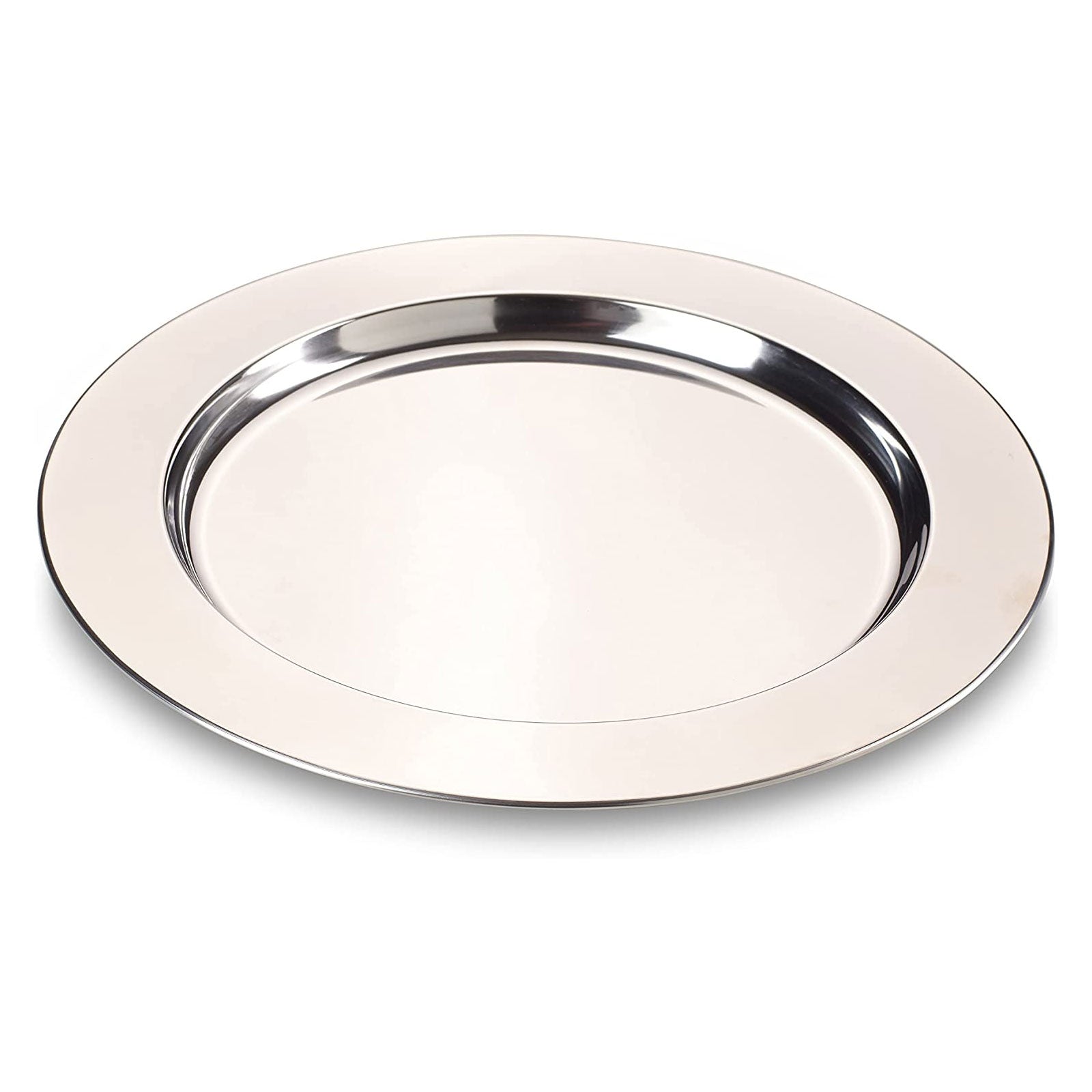 ECHTWERK Platzteller/ Servierteller Set "Shiny" Silber aus Edelstahl