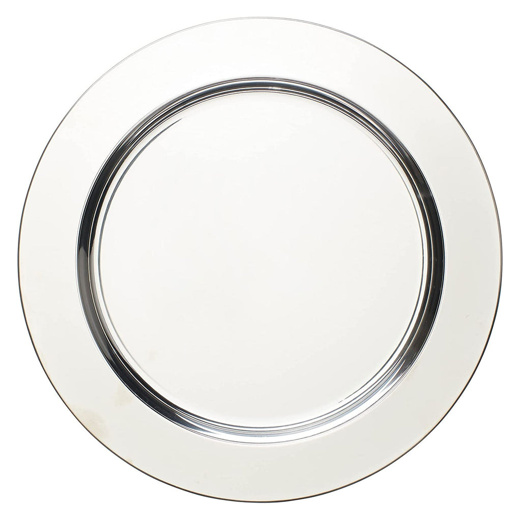 ECHTWERK Platzteller/ Servierteller Set "Shiny" Silber aus Edelstahl