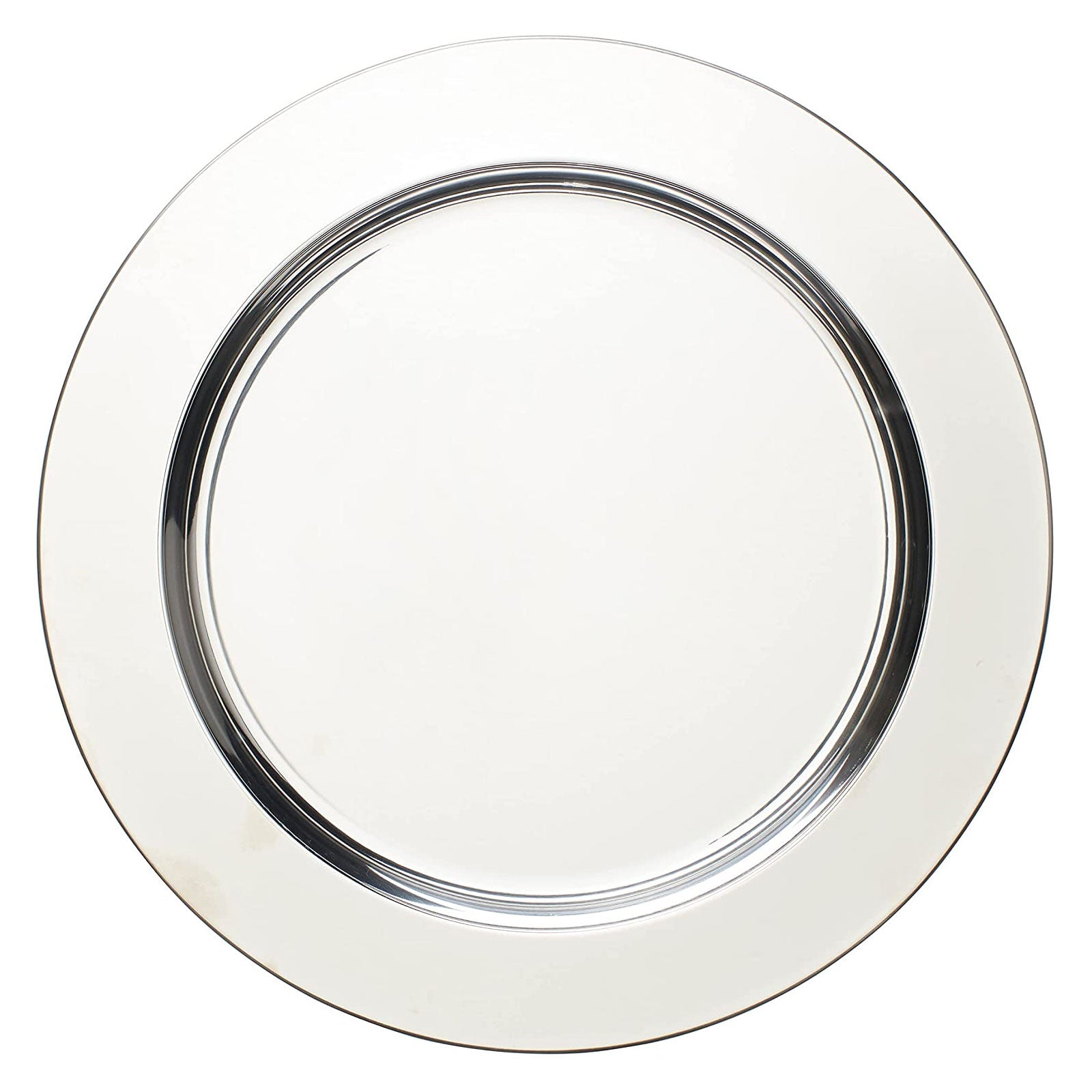 ECHTWERK Platzteller/ Servierteller Set "Shiny" Silber aus Edelstahl