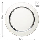 ECHTWERK Platzteller/ Servierteller Set "Shiny" Silber aus Edelstahl