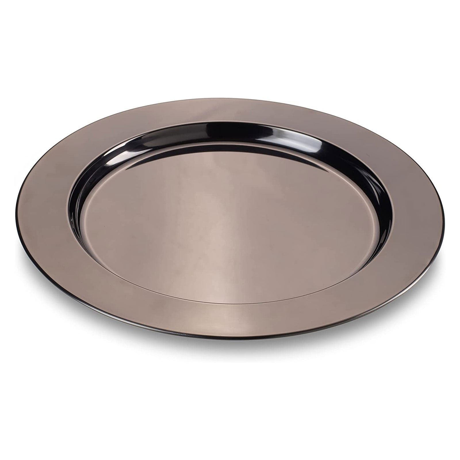 ECHTWERK Platzteller/ Servierteller Set "Shiny" Schwarz aus Edelstahl