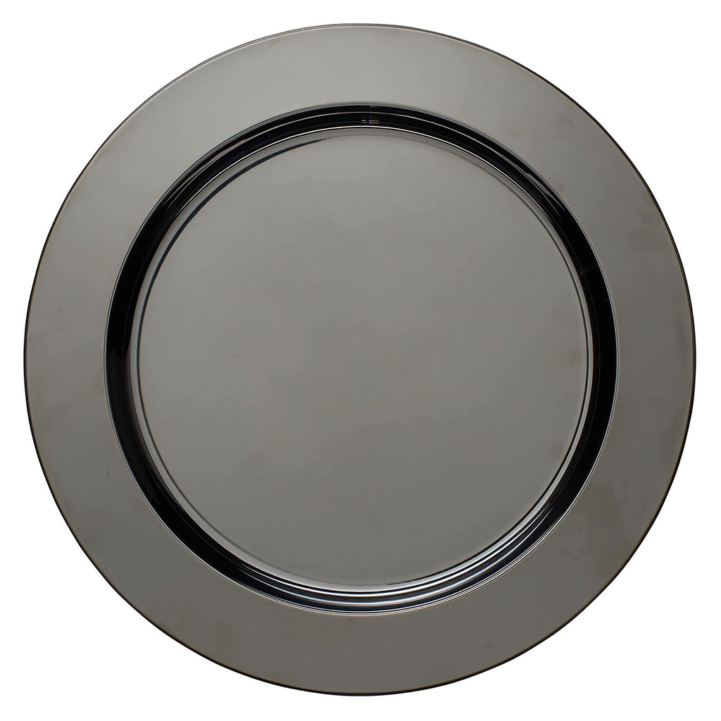 ECHTWERK Platzteller/ Servierteller Set "Shiny" Schwarz aus Edelstahl