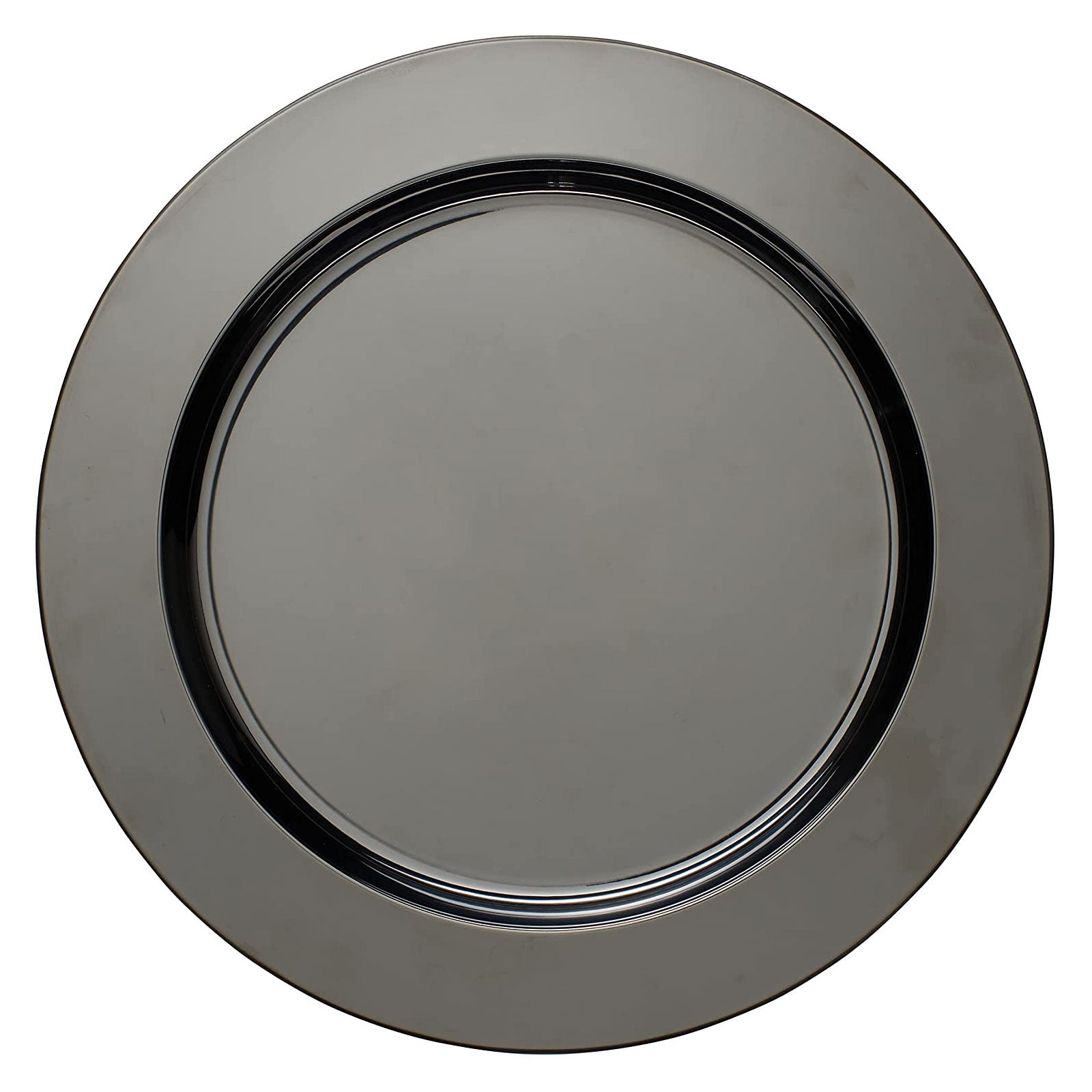 ECHTWERK Platzteller/ Servierteller Set "Shiny" Schwarz aus Edelstahl