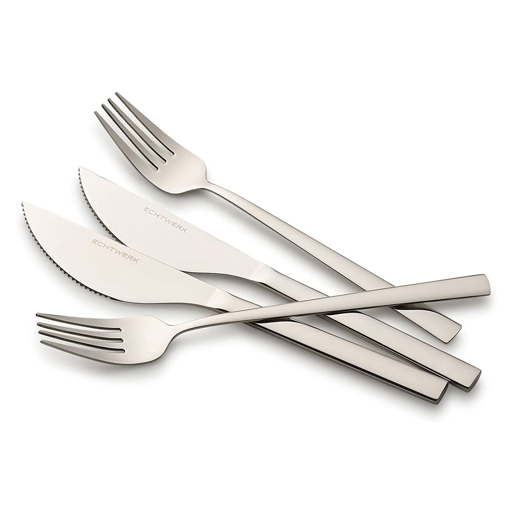ECHTWERK Pizzabesteck-Set Silber aus Edelstahl