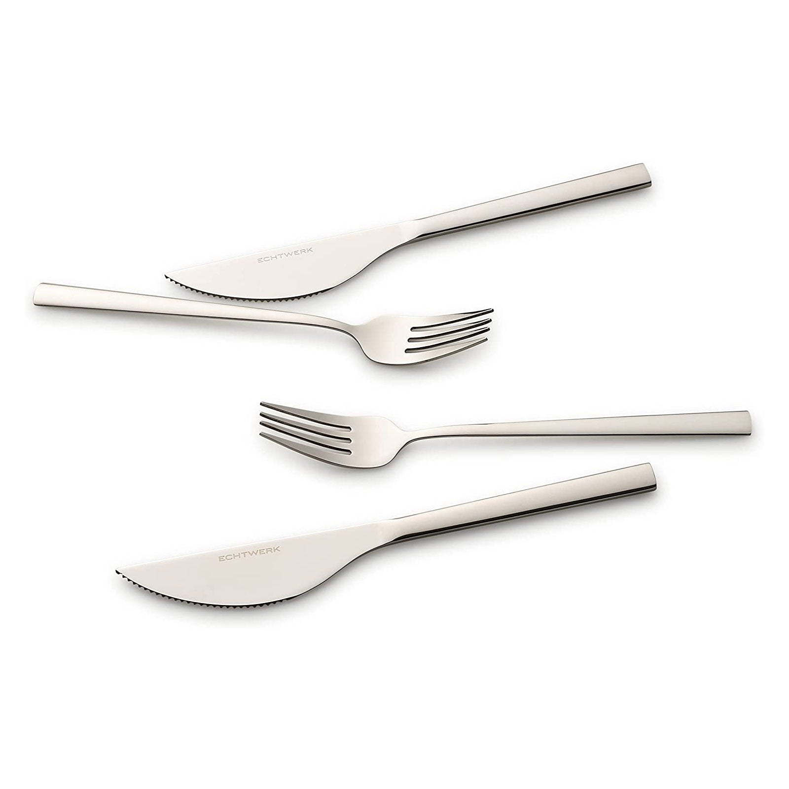 ECHTWERK Pizzabesteck-Set Silber aus Edelstahl