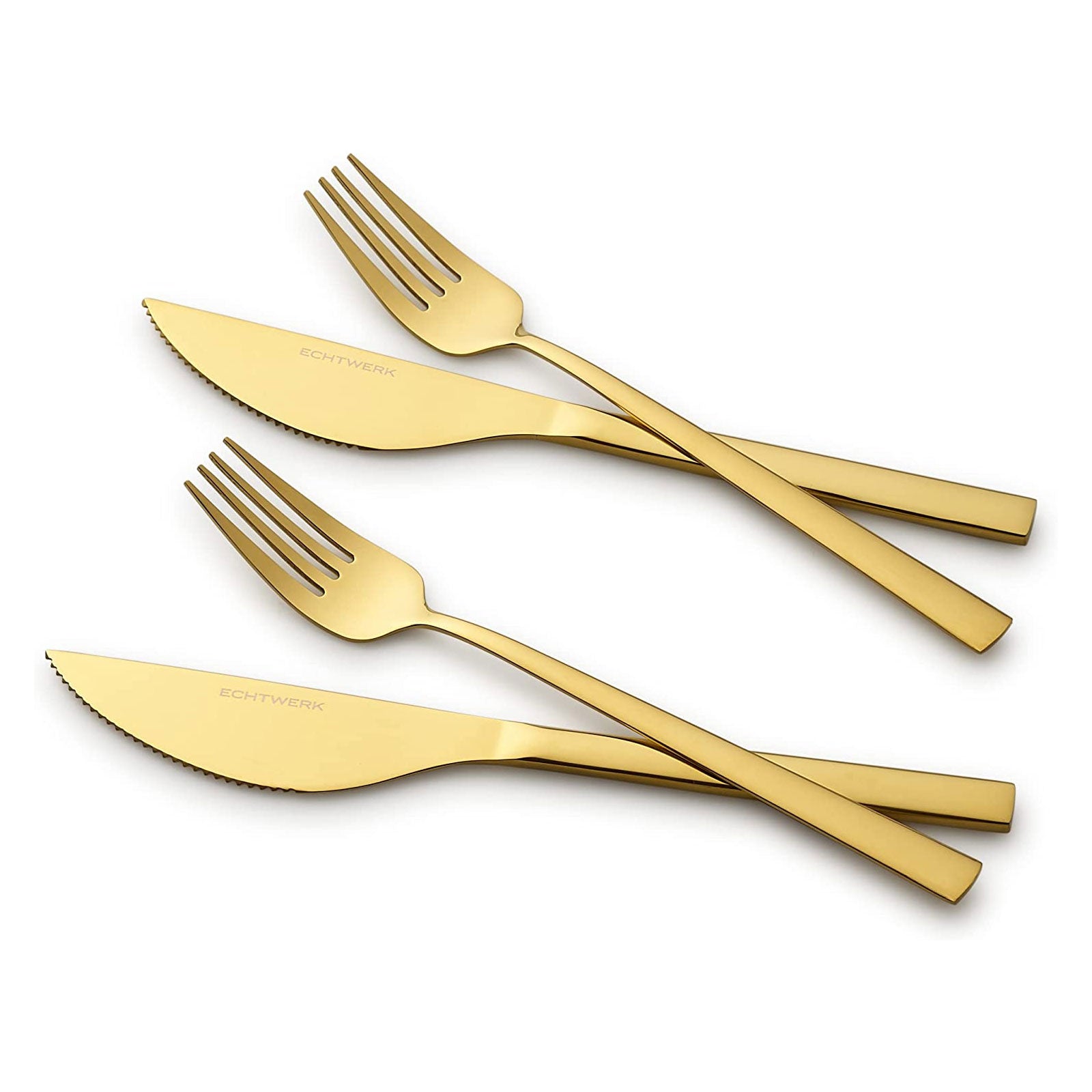 ECHTWERK Pizzabesteck-Set Gold aus Edelstahl