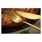 ECHTWERK Pizzabesteck-Set Gold aus Edelstahl