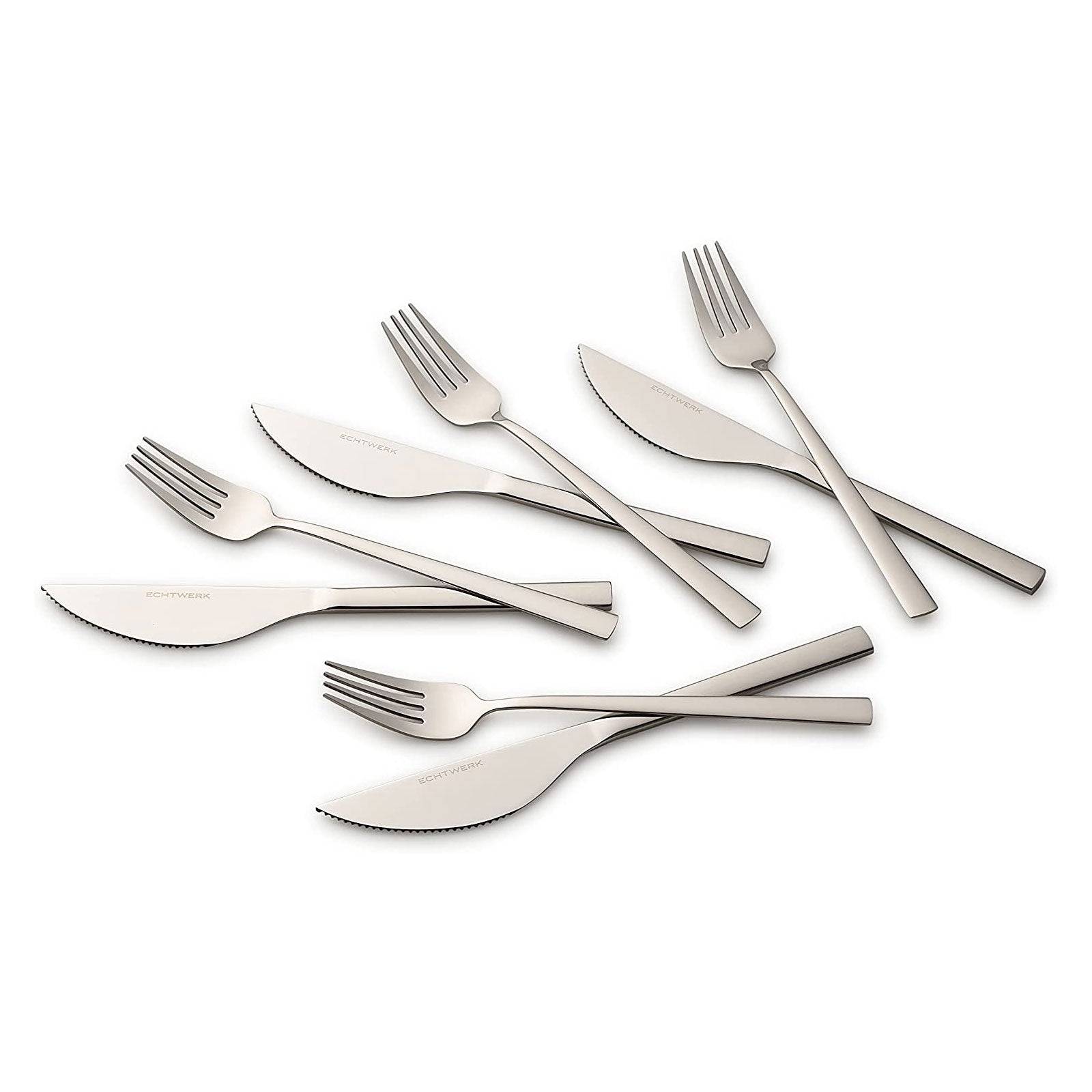 ECHTWERK Pizzabesteck-Set Silber aus Edelstahl