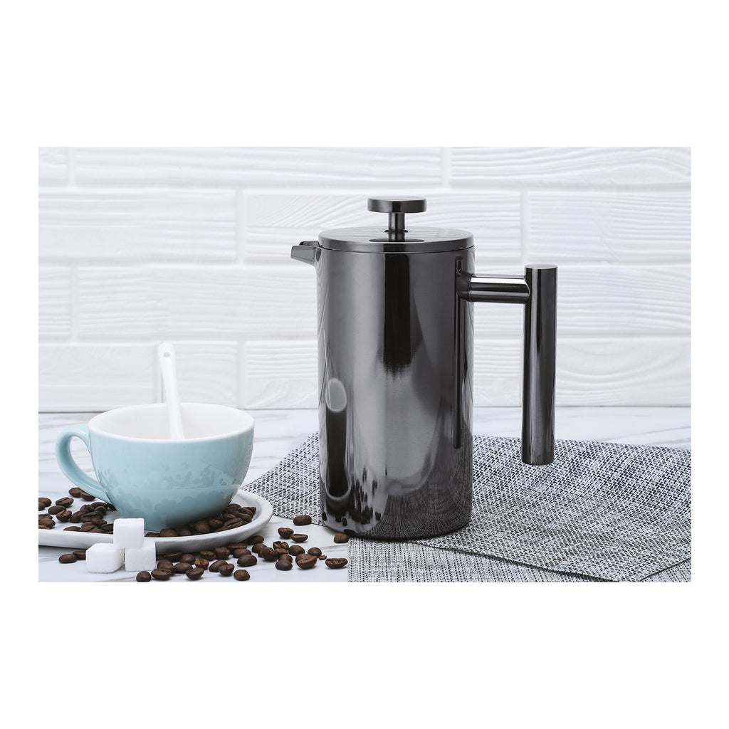 ECHTWERK French Press aus Edelstahl Schwarz 800 ml