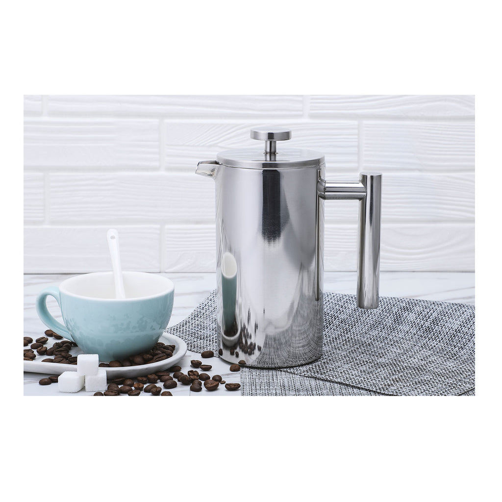 ECHTWERK French Press aus Edelstahl Silber 800 ml
