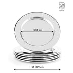 ECHTWERK Glasuntersetzer-Set aus Edelstahl Silber