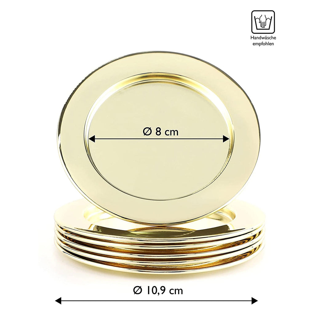 ECHTWERK Glasuntersetzer-Set aus Edelstahl Gold