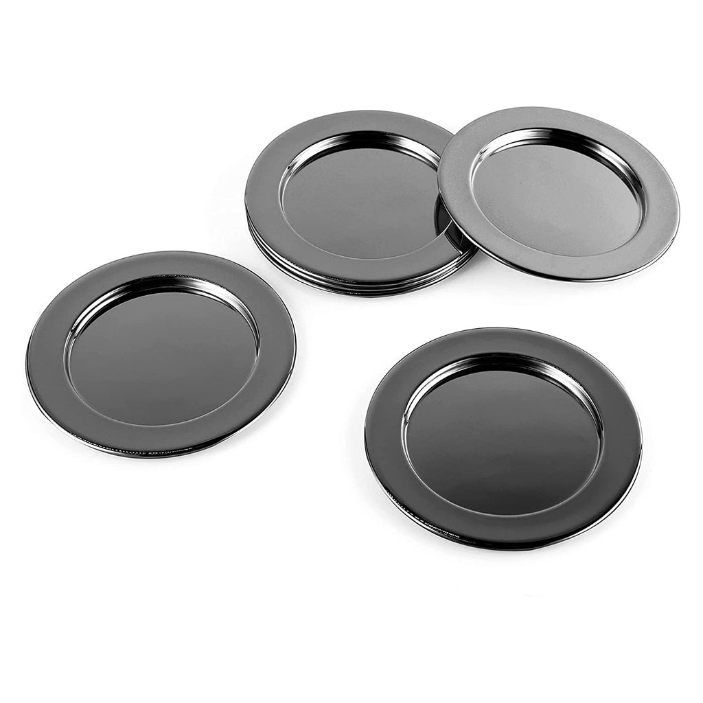 ECHTWERK Glasuntersetzer-Set aus Edelstahl Schwarz
