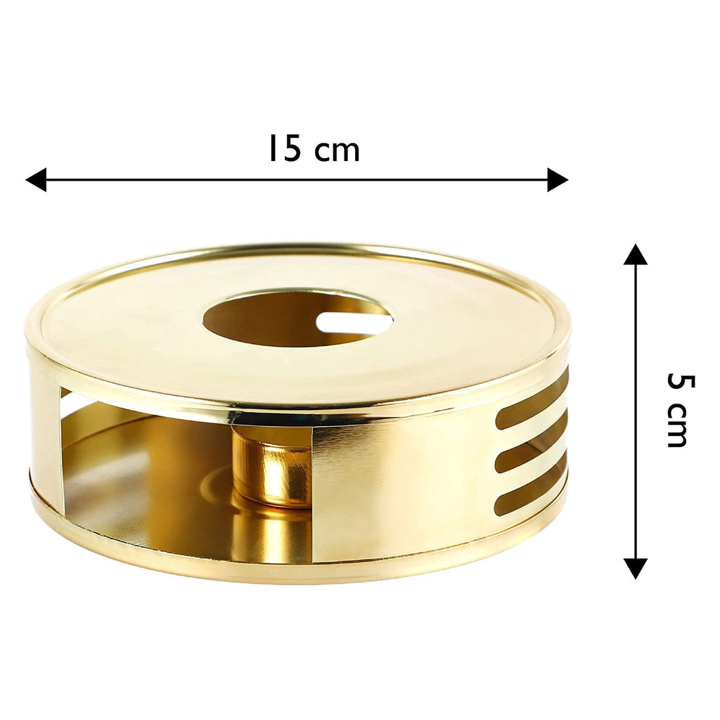 ECHTWERK Stövchen Teestövchen aus Edelstahl Gold
