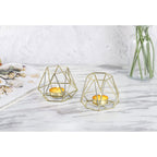 ECHTWERK 2-tlg. Teelicht-/ Kerzenhalter Set "Vintage Small" Gold