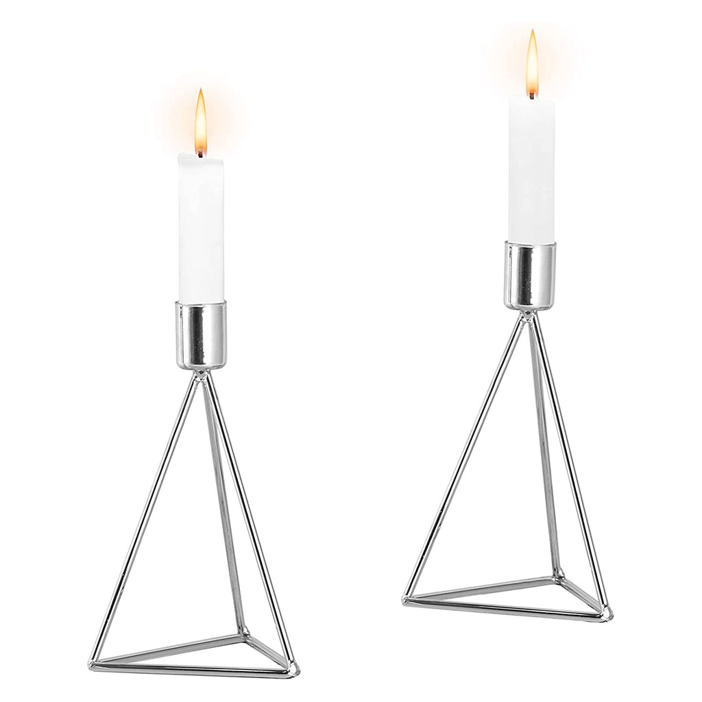 ECHTWERK 2-tlg. Teelicht-/ Kerzenhalter Set "Modern Small" Silber