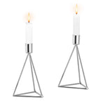 ECHTWERK 2-tlg. Teelicht-/ Kerzenhalter Set "Modern Small" Silber