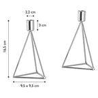 ECHTWERK 2-tlg. Teelicht-/ Kerzenhalter Set "Modern Small" Silber