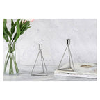 ECHTWERK 2-tlg. Teelicht-/ Kerzenhalter Set "Modern Small" Silber
