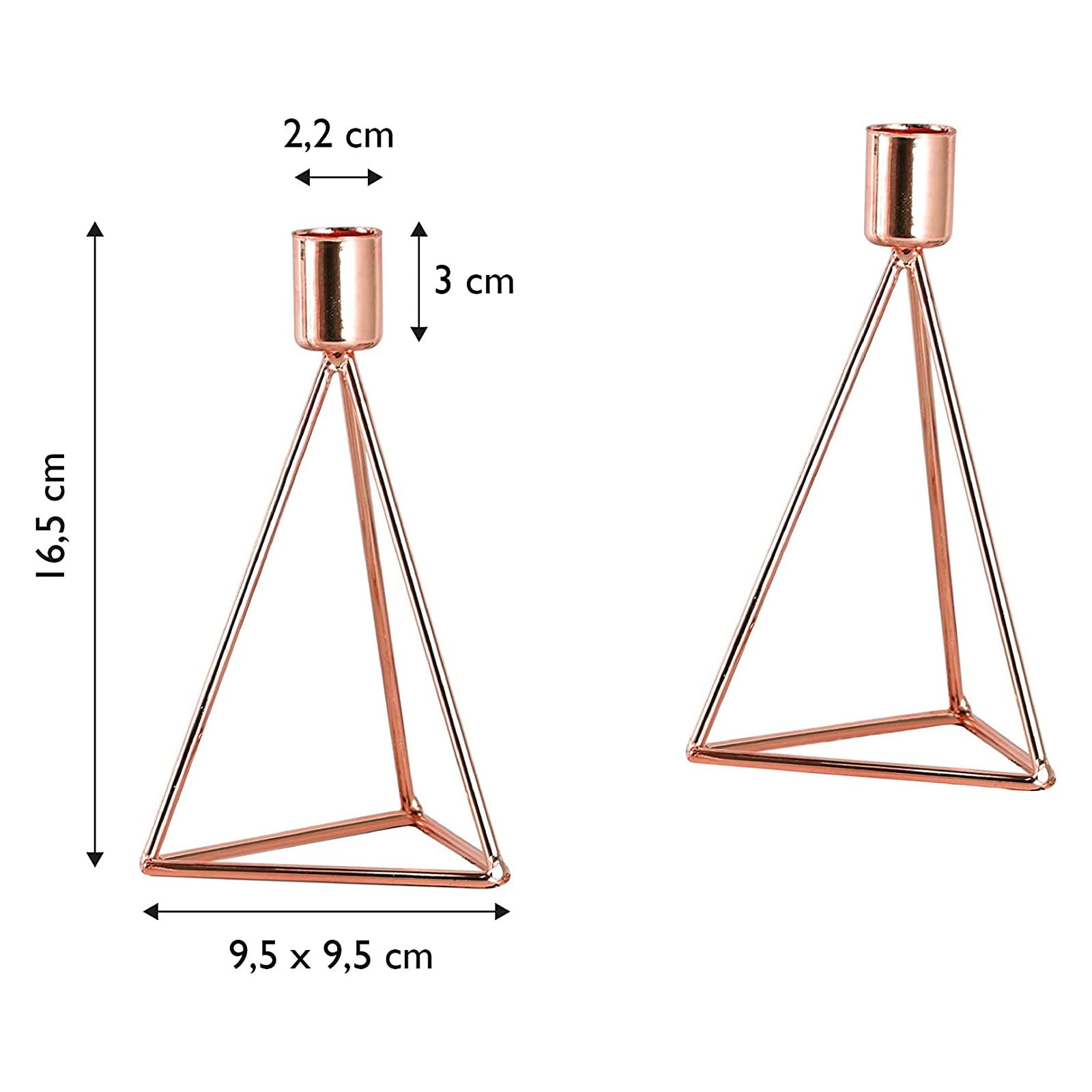 ECHTWERK 2-tlg. Teelicht-/ Kerzenhalter Set "Modern Small" Kupfer