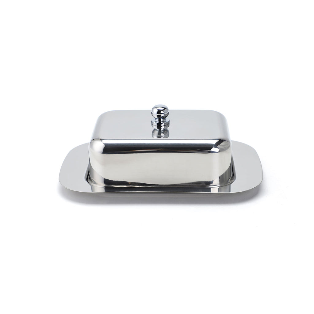 ECHTWERK Butterdose aus Edelstahl Silber