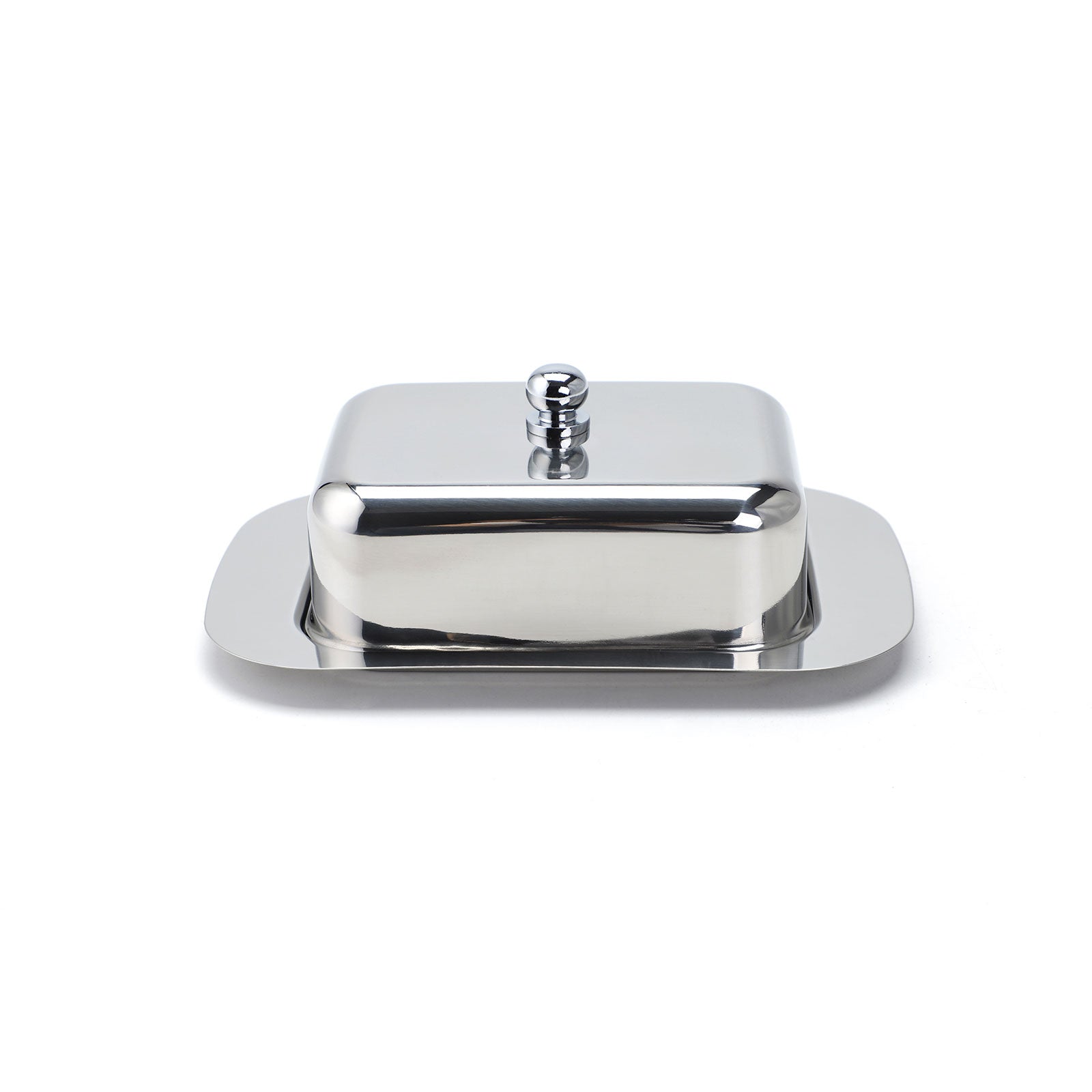 ECHTWERK Butterdose aus Edelstahl Silber