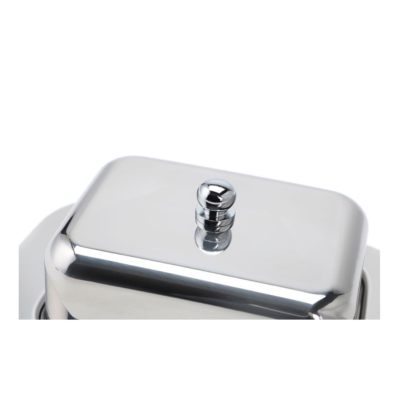 ECHTWERK Butterdose aus Edelstahl Silber