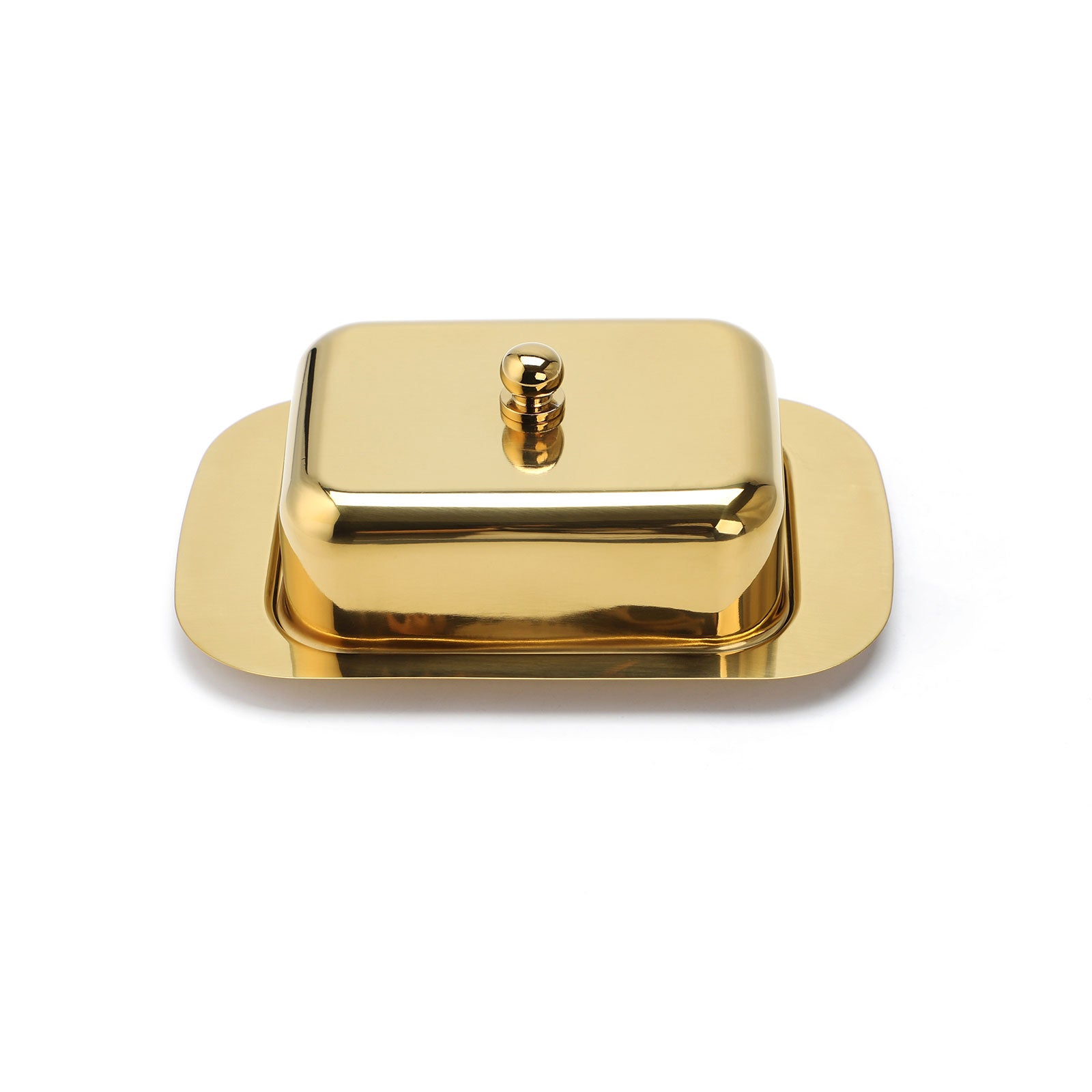 ECHTWERK Butterdose aus Edelstahl Gold