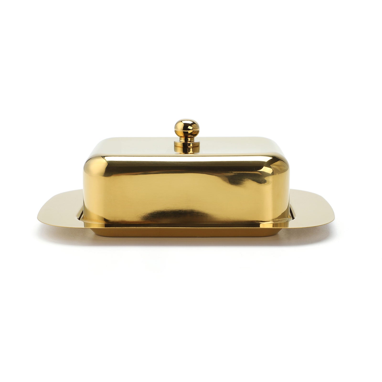 ECHTWERK Butterdose aus Edelstahl Gold