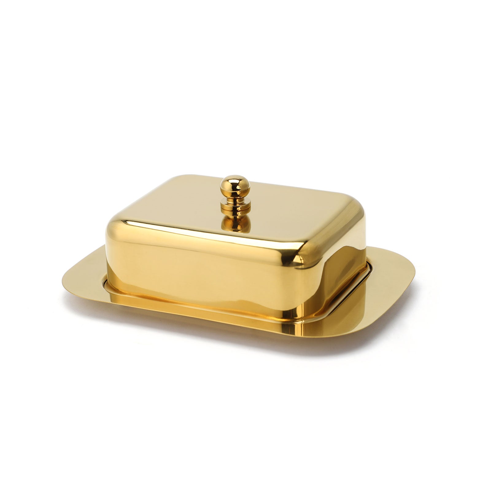 ECHTWERK Butterdose aus Edelstahl Gold