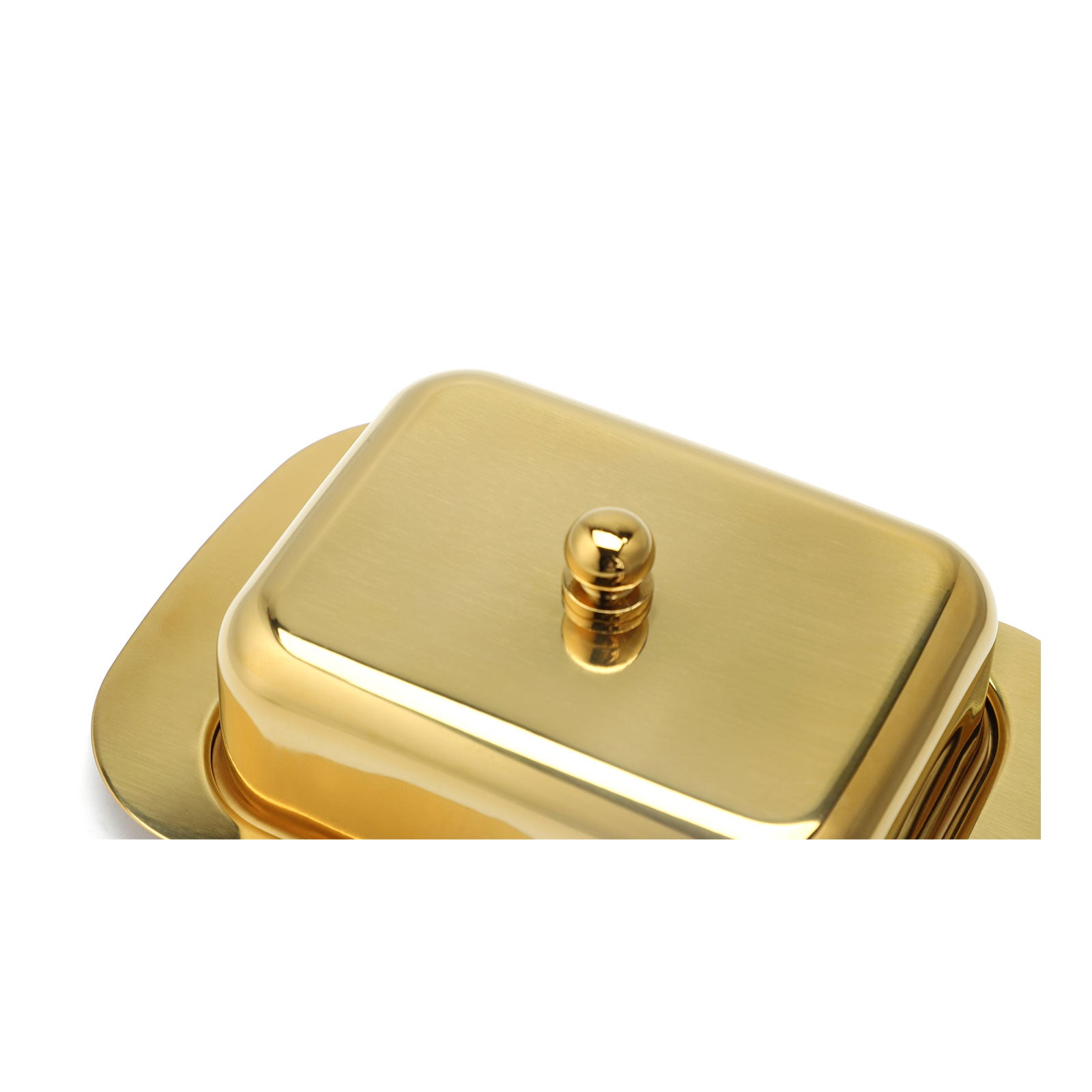 ECHTWERK Butterdose aus Edelstahl Gold